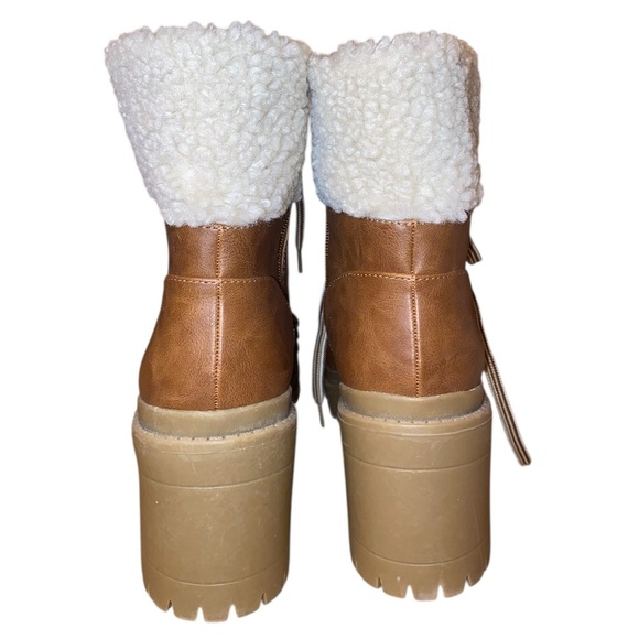 UNIVERSAL THREAD “Aubrie” Lug Hiking Utility Boots Brown Cognac Size 11M NWOT - Picture 6 of 14